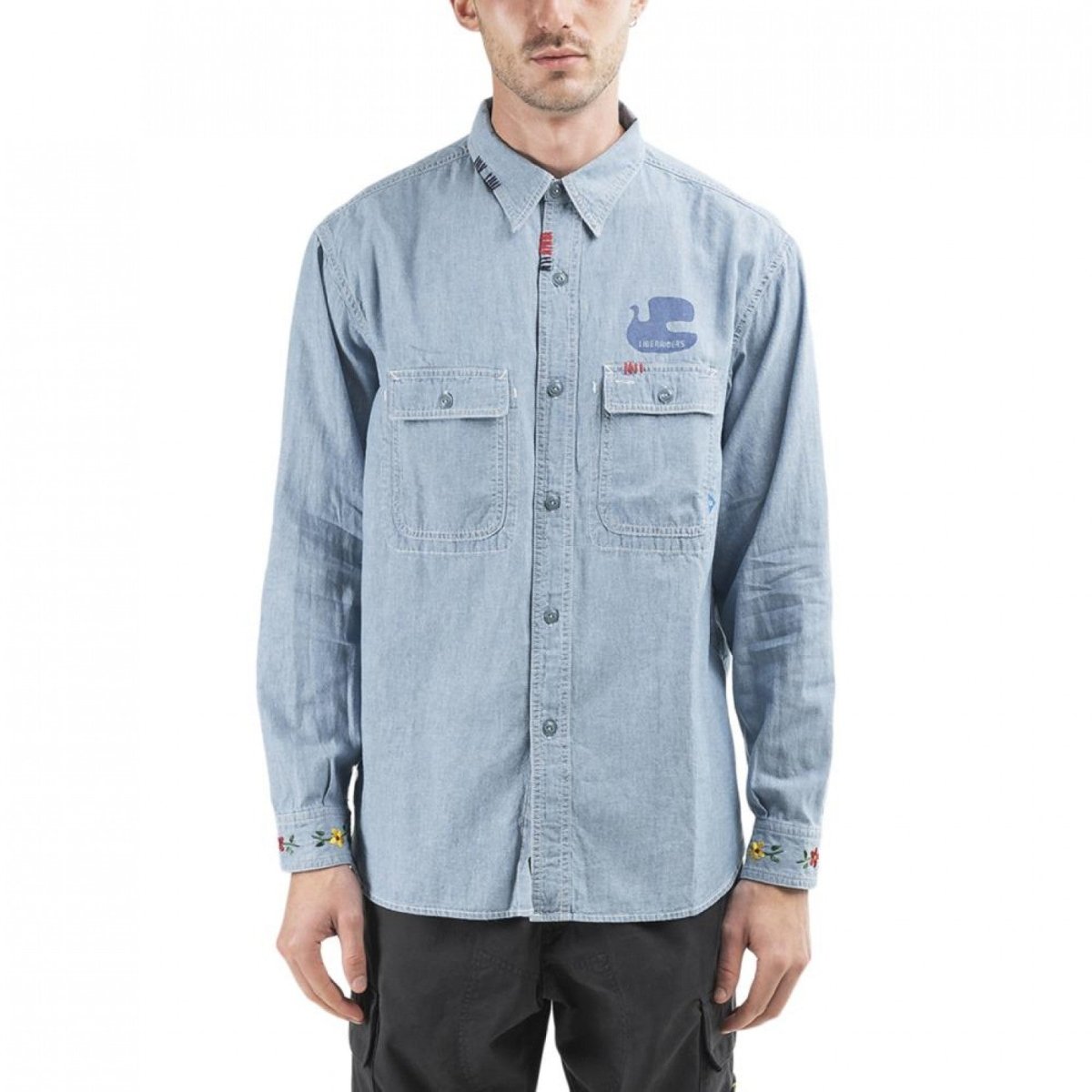 Liberaiders Peace Chambray Shirt (Hellblau) - Allike Store