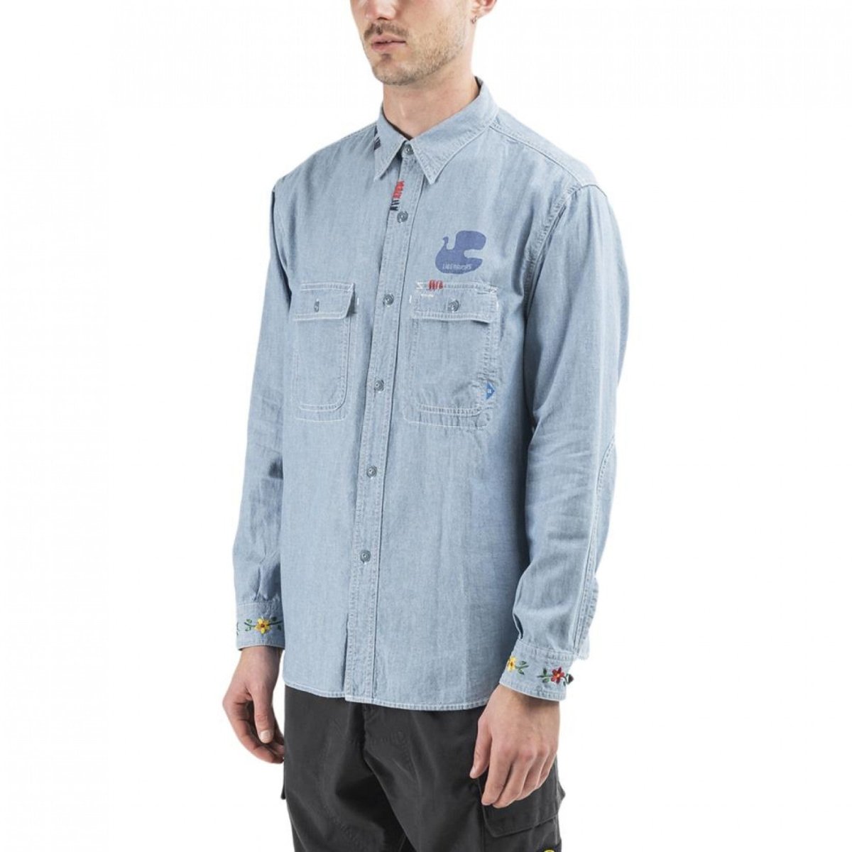 Liberaiders Peace Chambray Shirt (Hellblau) - Allike Store