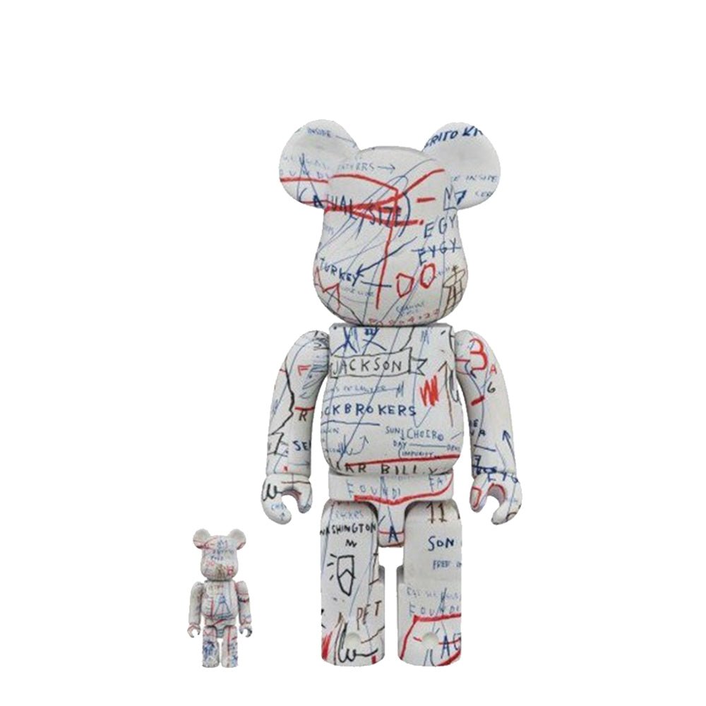 Medicom 100% + 400% Basquiat V2 Be@rbrick Toy (Weiß) - Allike Store