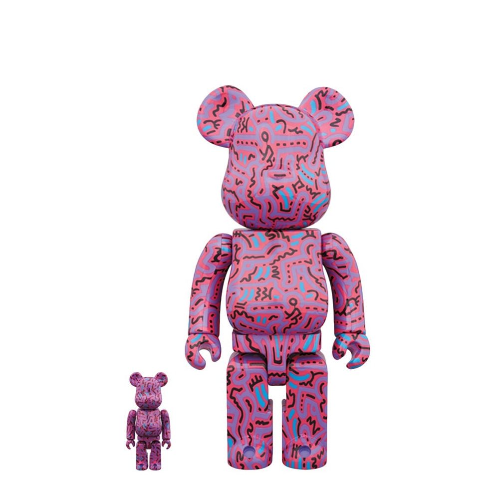Medicom 100% + 400% Keith Haring V2 Be@rbrick Toy (Lila) - Allike Store