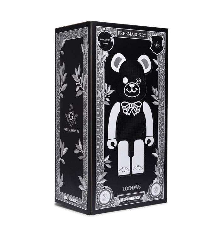 Medicom 1000% Freemasonry x Fragment Design Be@rbrick Toy (Schwarz) - Allike Store