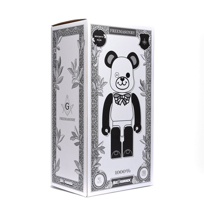 Medicom 1000% Freemasonry x Fragment Design Be@rbrick Toy (Weiß / Schwarz) - Allike Store