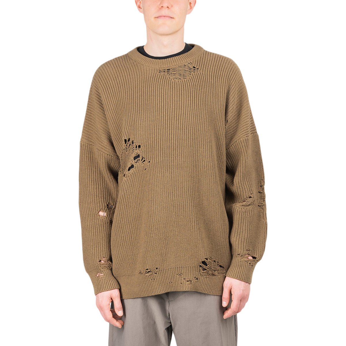 Neighborhood Savage.Crew /Ca-Knit Pullover (Khaki)