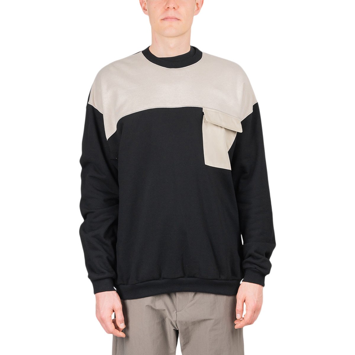 Neighborhood Yoke /C-Crewneck (Schwarz / Cream) - Allike Store