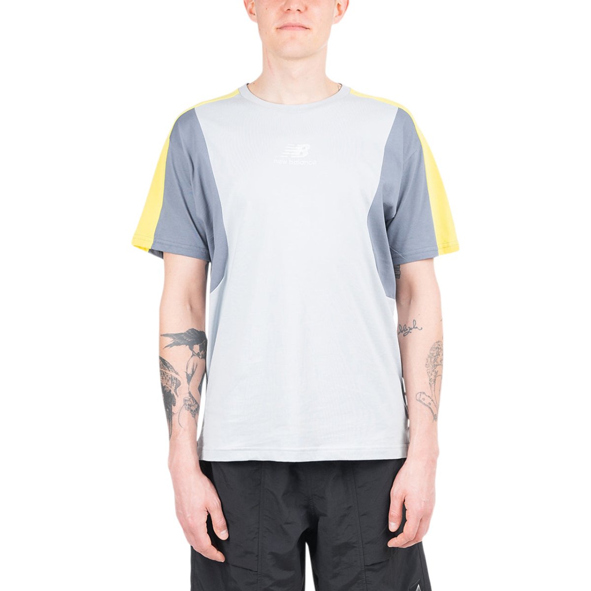 New Balance Athletics Color Block T-Shirt (Blau / Gelb)  - Allike Store