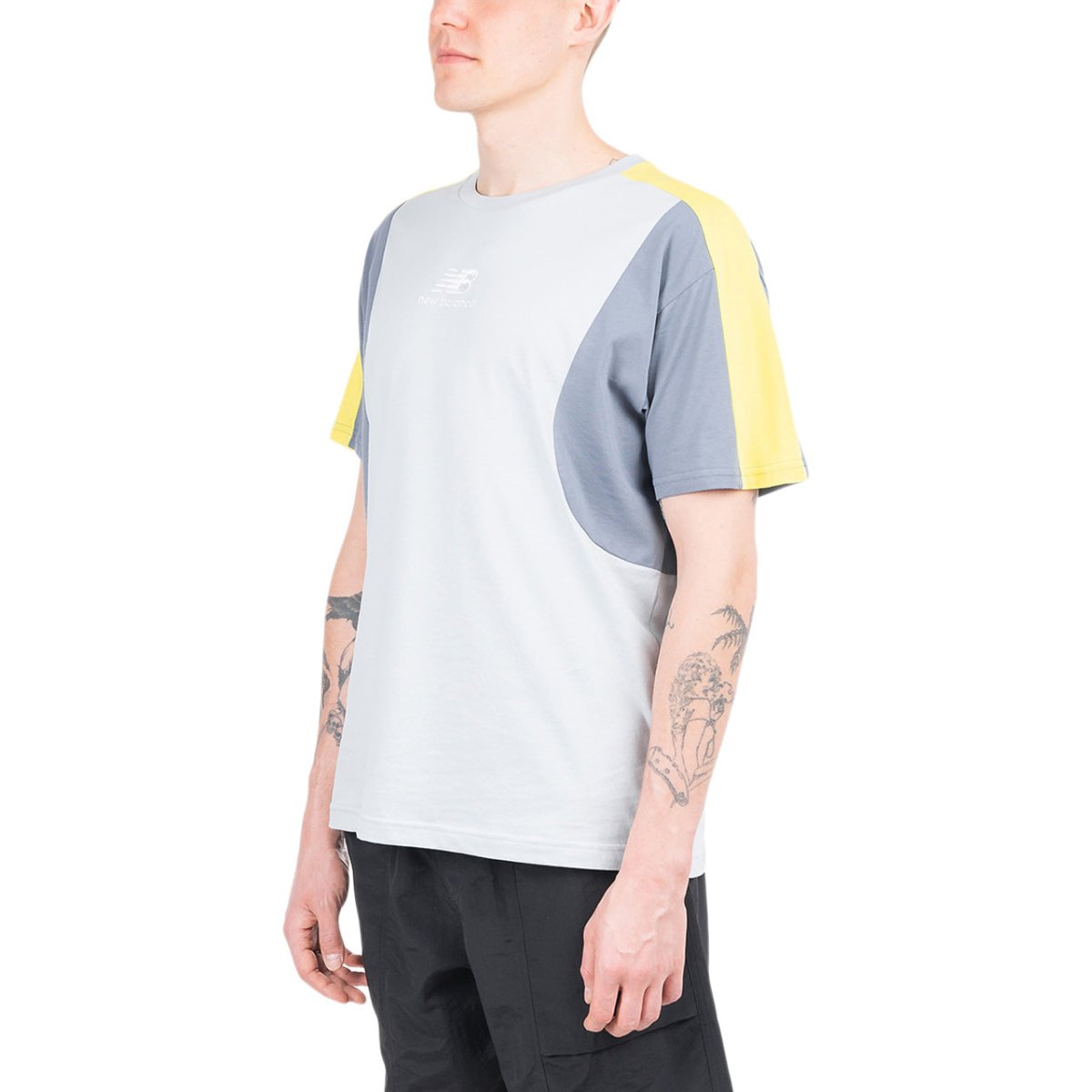 New Balance Athletics Color Block T-Shirt (Blau / Gelb) - Allike Store