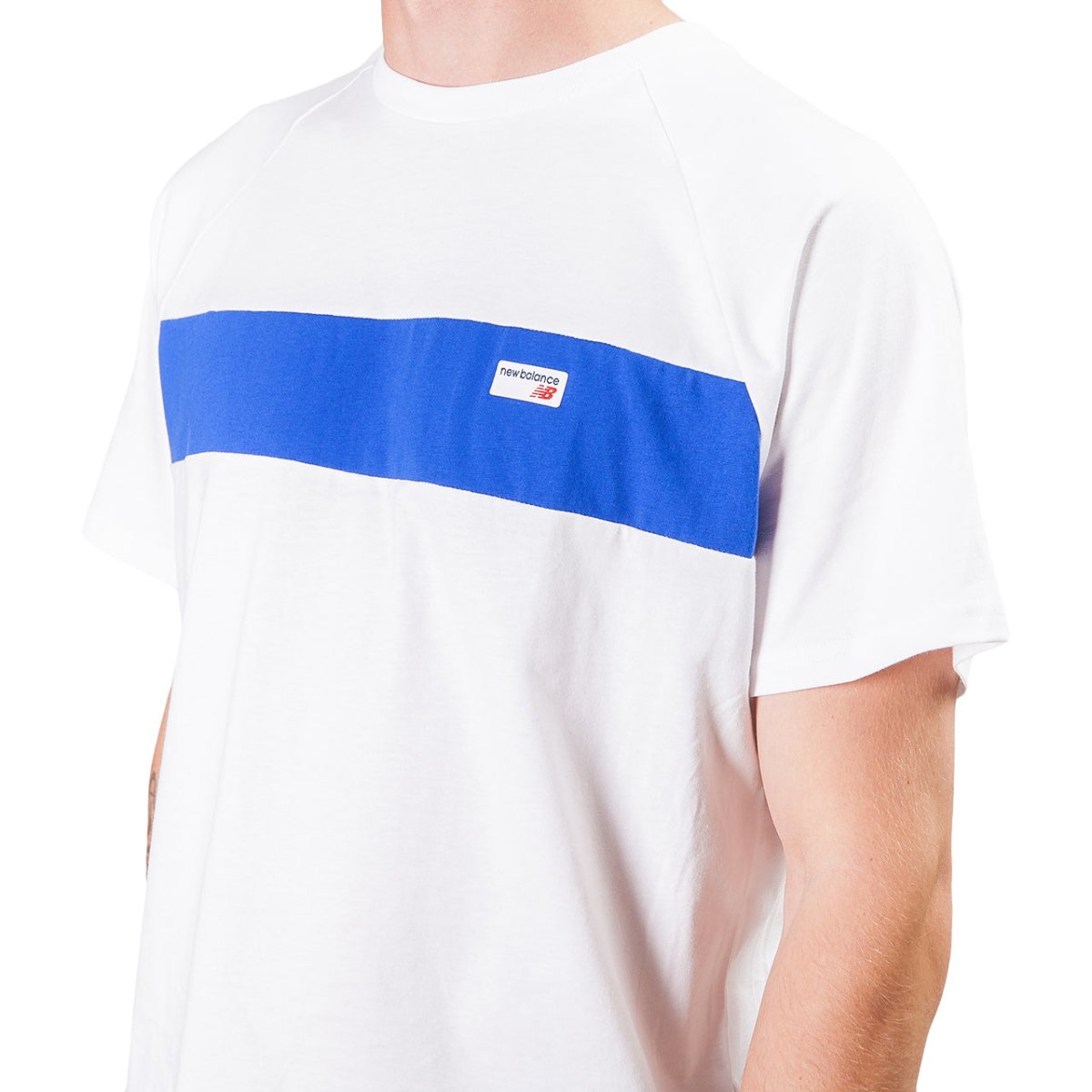 New Balance Athletics Raglan T-Shirt (Weiß / Blau) - Allike Store