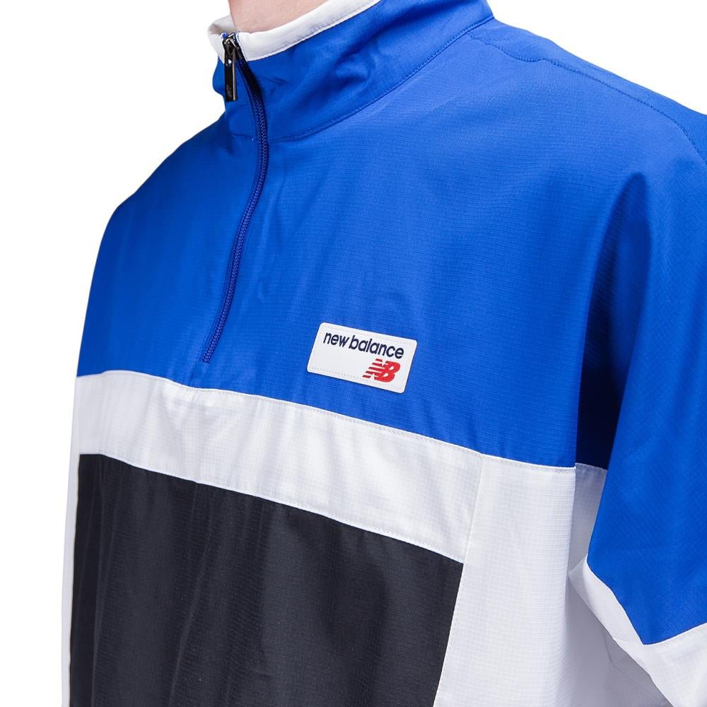 New Balance Athletics Windbreaker Pullover (Blau / Weiß) - Allike Store
