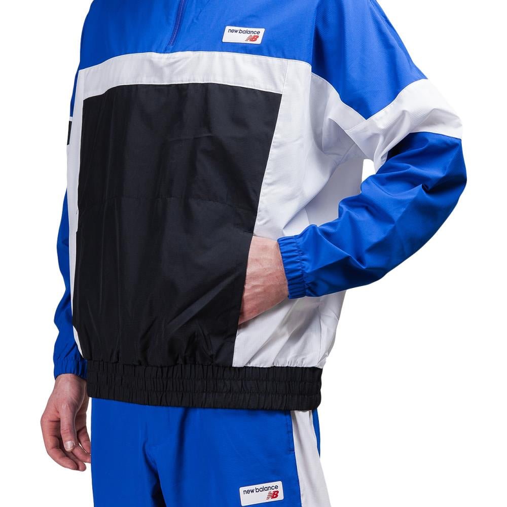 New Balance Athletics Windbreaker Pullover (Blau / Weiß) - Allike Store