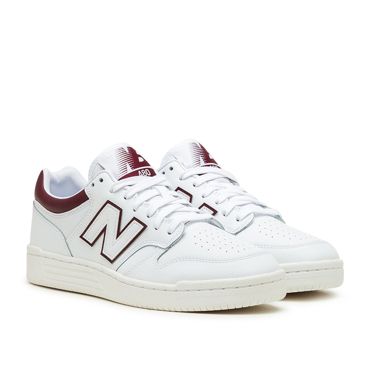 New Balance BB480 LDB (Weiß / Rot) - Allike Store