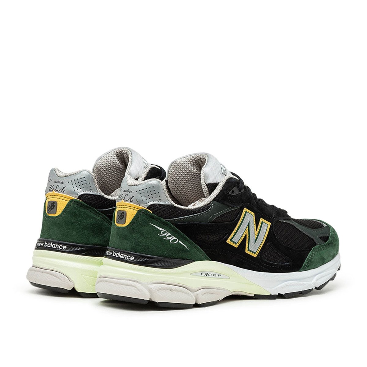 New Balance M990 v3 'Made in USA' (Schwarz / Grün) - Allike Store