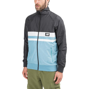 New Balance MJ01503 BK Athletics Archive Run Jacket (Schwarz / Blau) - Allike Store