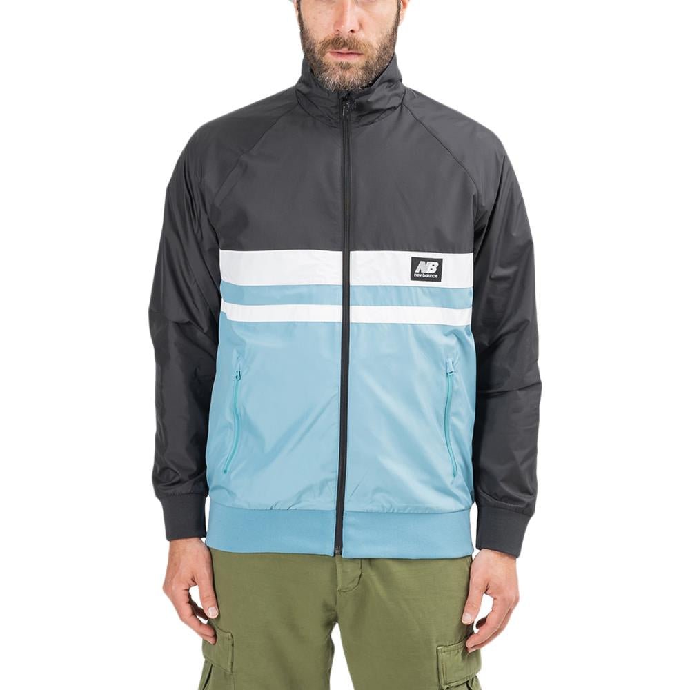 New Balance MJ01503 BK Athletics Archive Run Jacket (Schwarz / Blau) - Allike Store