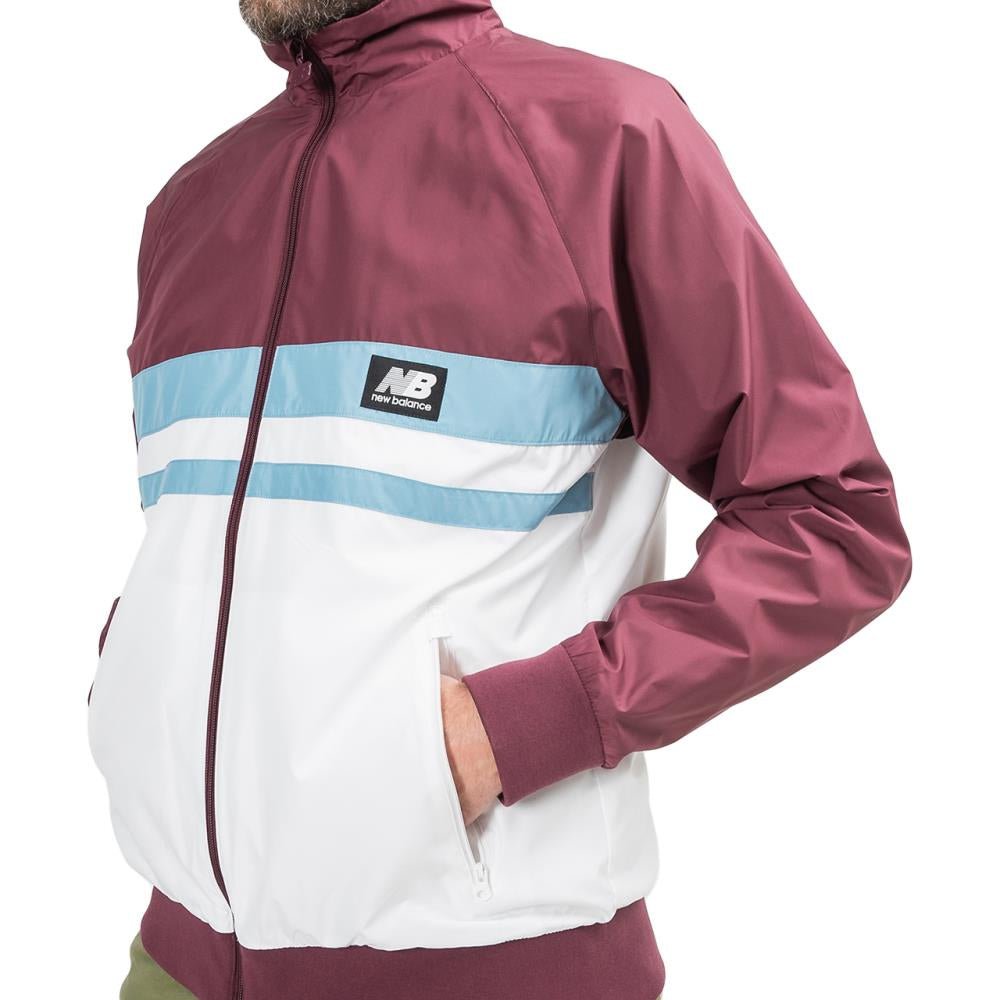 New Balance MJ01503 NBY Athletics Archive Run Jacket (Bordeaux / Weiß) - Allike Store