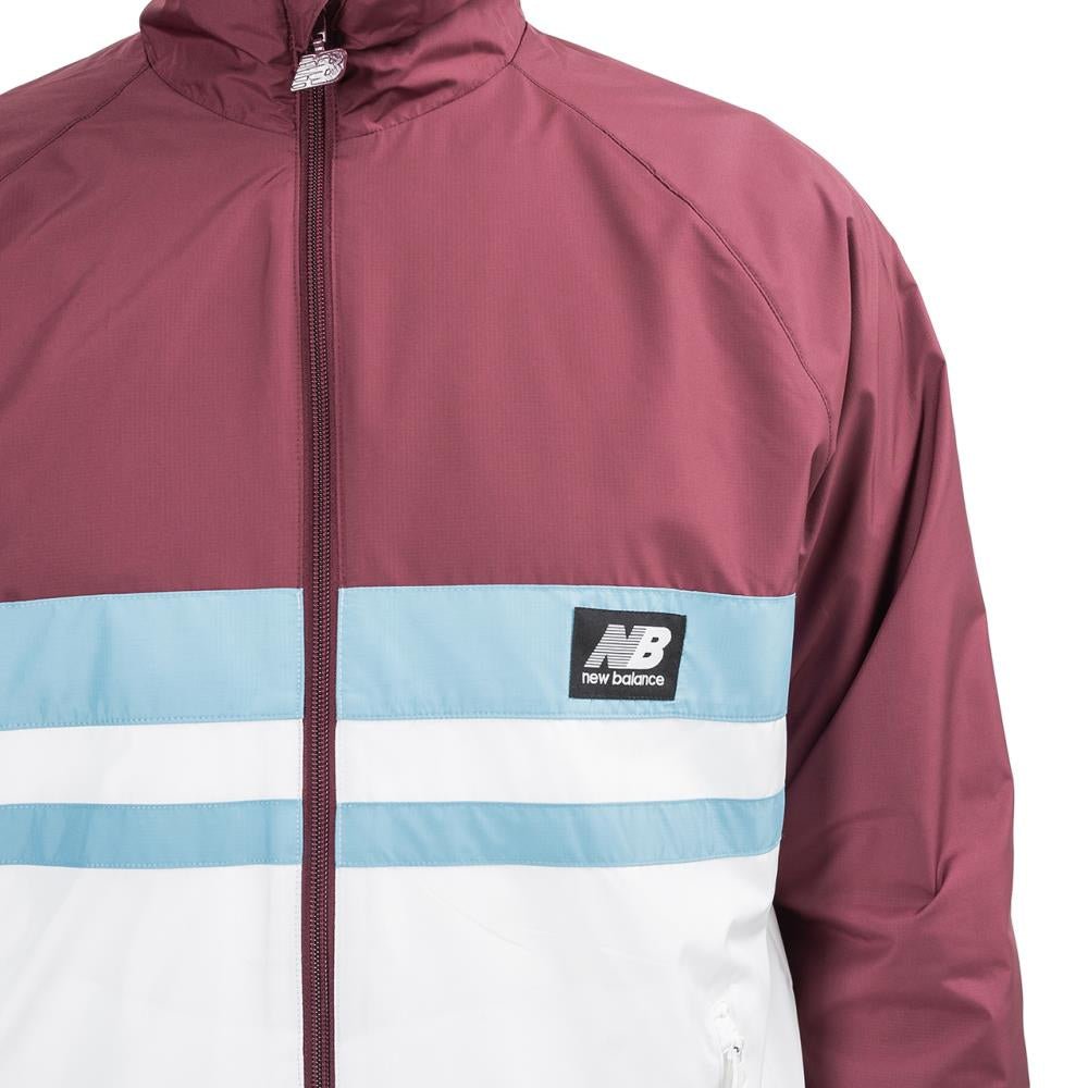 New Balance MJ01503 NBY Athletics Archive Run Jacket (Bordeaux / Weiß)  - Allike Store