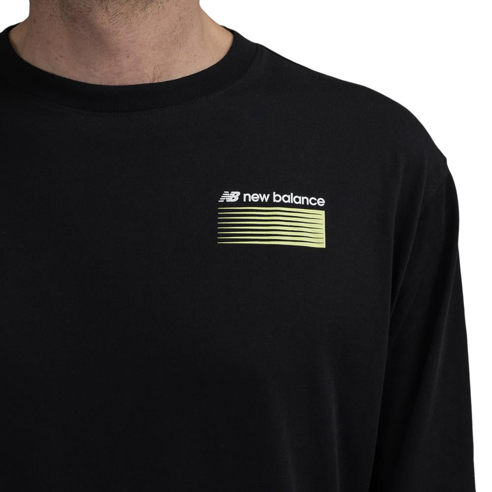 New Balance MT01537 BK Sport Style Optiks Long Sleeve Tee (Schwarz) - Allike Store