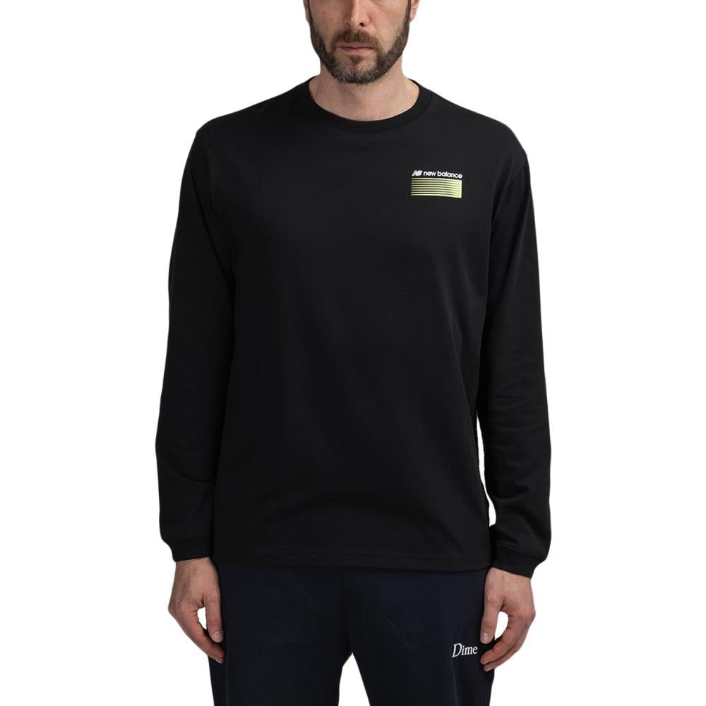 New Balance MT01537 BK Sport Style Optiks Long Sleeve Tee (Schwarz) - Allike Store