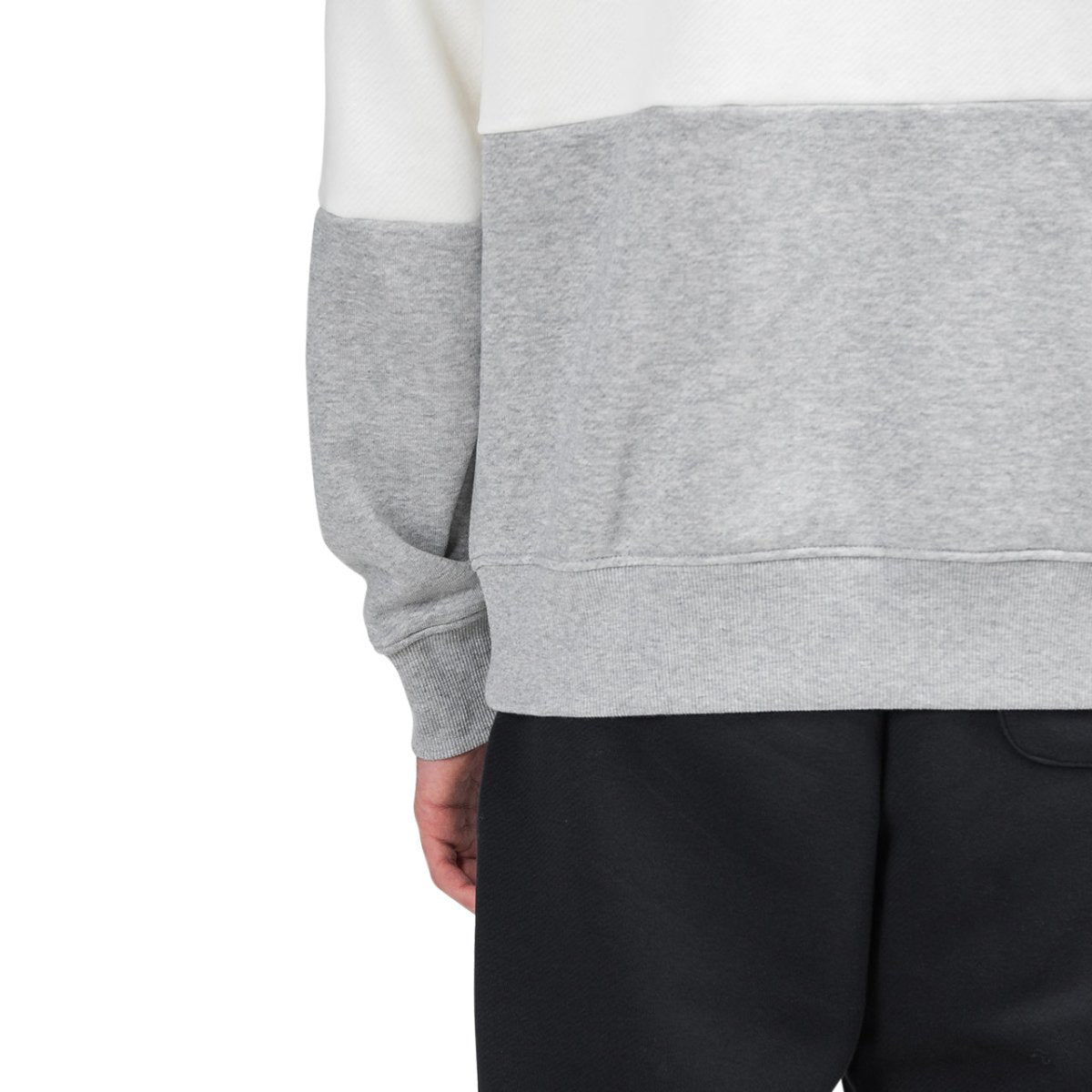 New Balance MT93545 BKW Athletics Stadium Hoodie (Schwarz / Weiss / Grau) - Allike Store