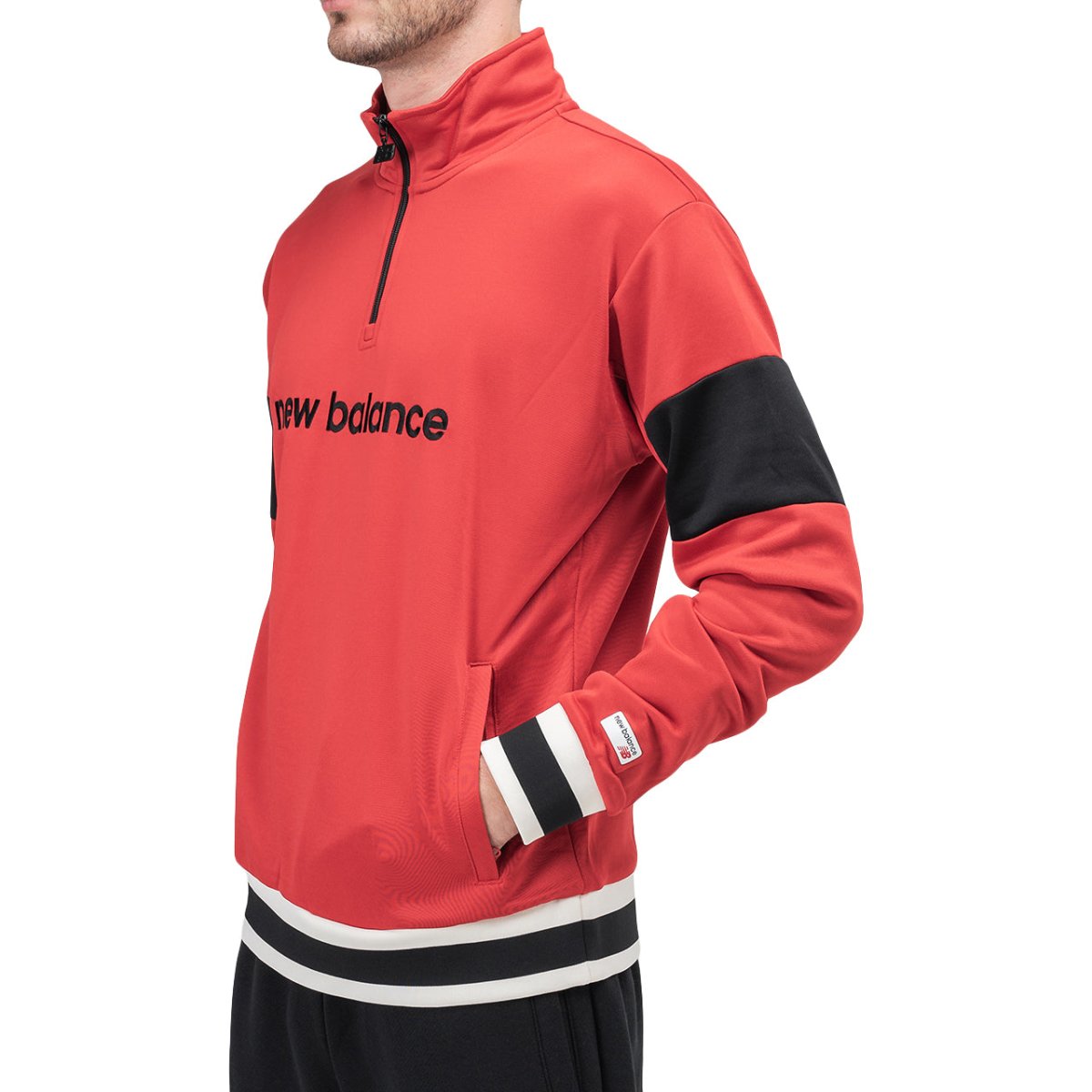 New Balance MT93545 REP Athletics Stadium Pullover (Rot / Schwarz) - Allike Store
