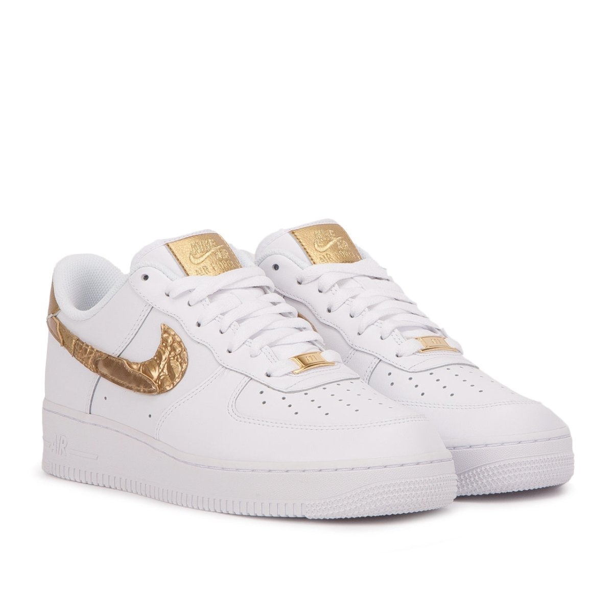 Nike Air Force 1 Low CR7 “Golden Patchwork” (Weiß / Gold) - Allike Store