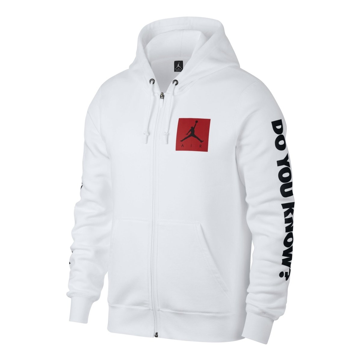 Nike Air Jordan 3 Flight Fleece Full-Zip Hoodie (Weiß / Rot / Schwarz) - Allike Store