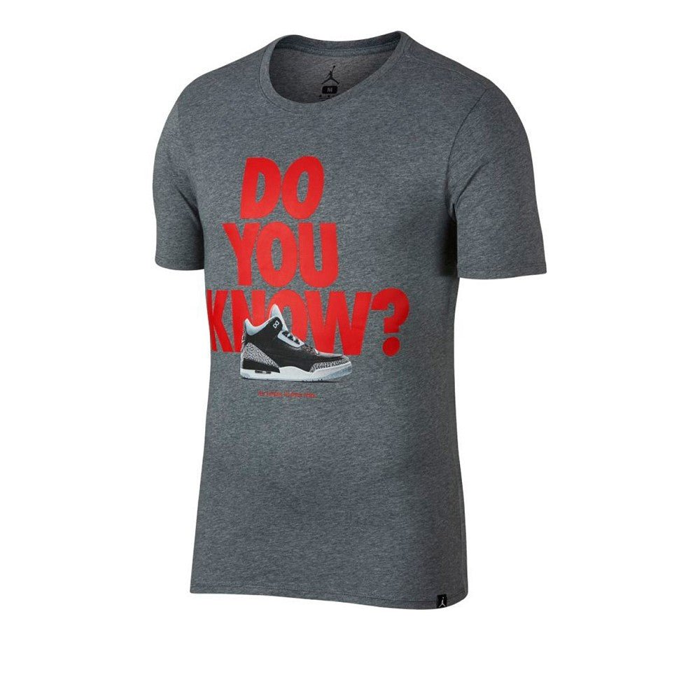 Nike Air Jordan AJ 3 'Do you know' T-Shirt (Grau / Rot) - Allike Store