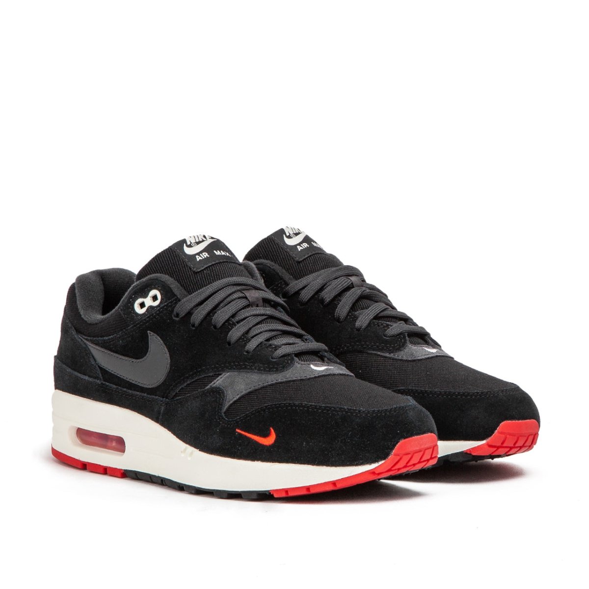 Nike Air Max 1 Premium ''Mini Swoosh Pack'' (Schwarz / Rot)  - Allike Store