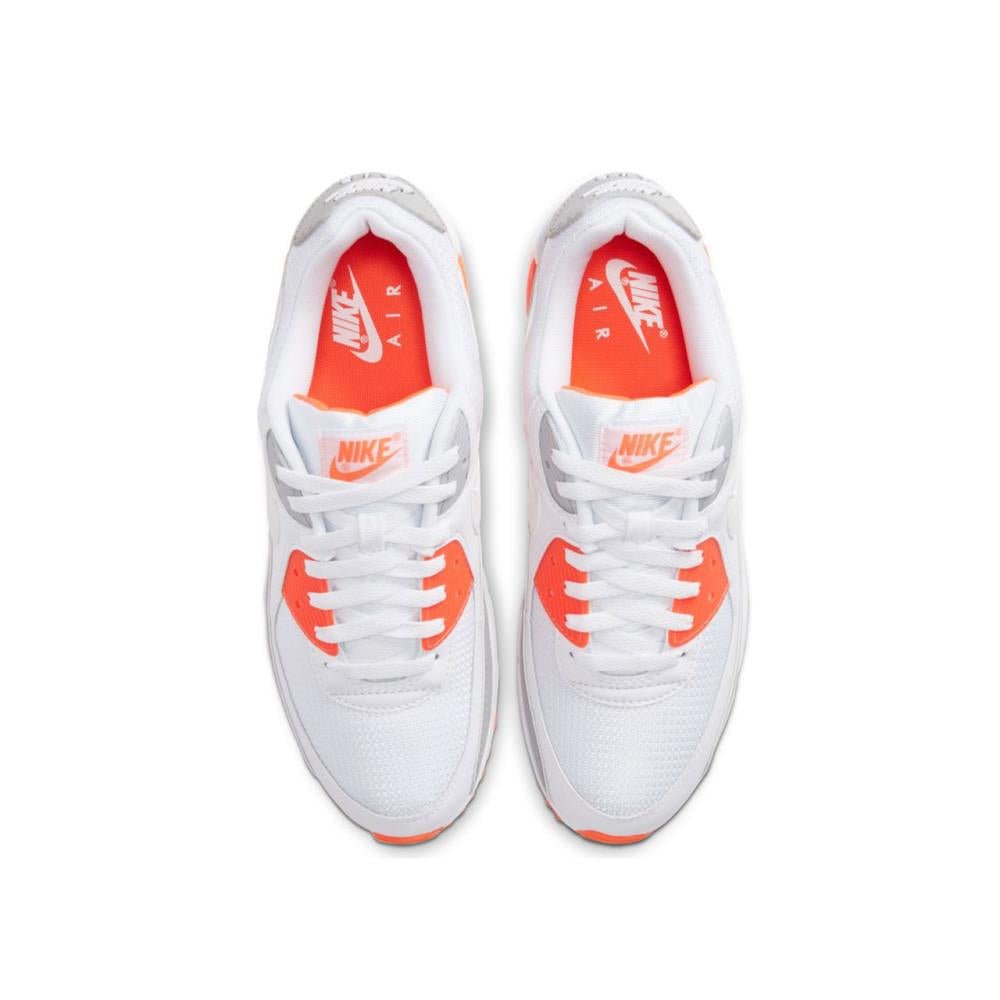 Nike Air Max 90 (Weiß / Grau / Orange) - Allike Store