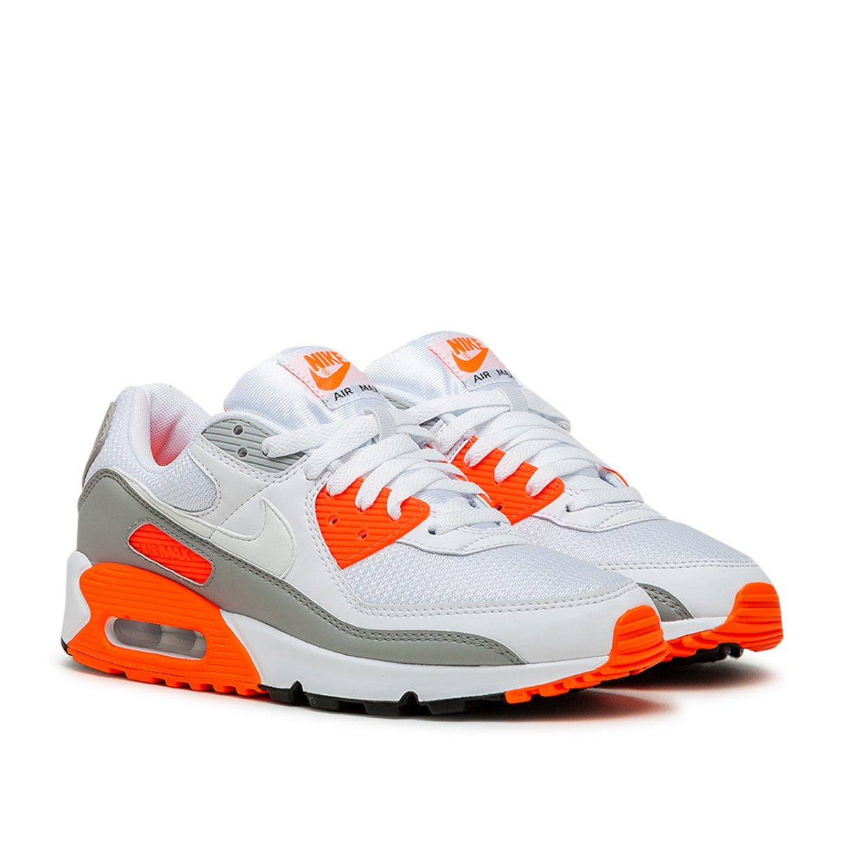 Nike Air Max 90 (Weiß / Grau / Orange) - Allike Store