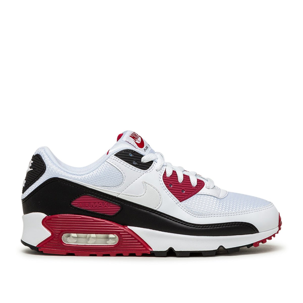 Nike Air Max 90 (Weiß / Schwarz / Bordeaux) - Allike Store