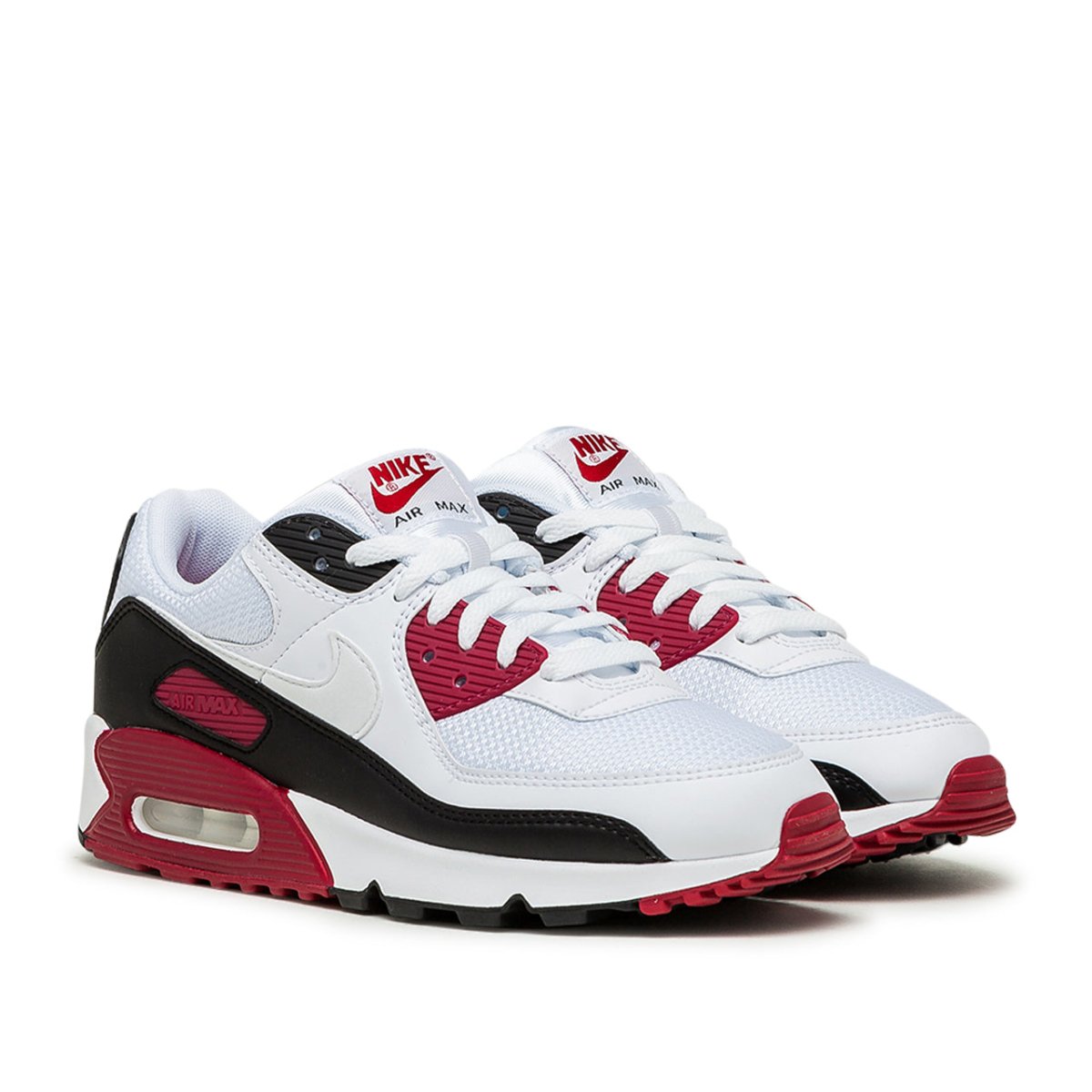 Nike Air Max 90 (Weiß / Schwarz / Bordeaux) - Allike Store