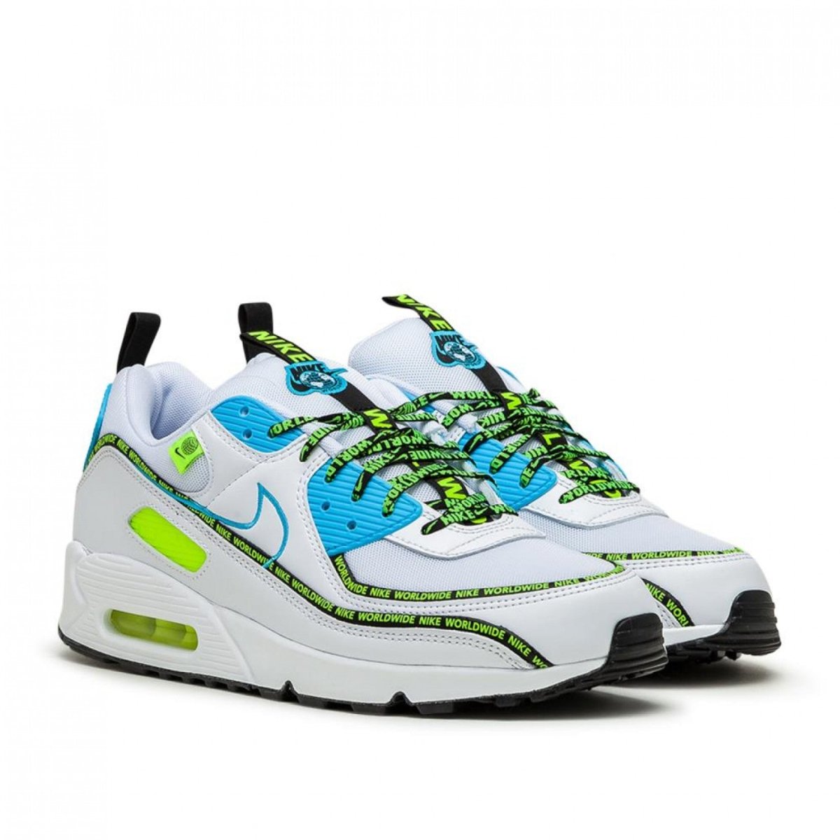 Nike Air Max 90 'Worldwide Pack' (Weiß / Blau / Gelb) - Allike Store