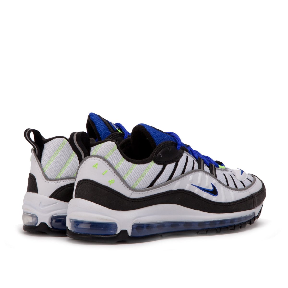 Nike Air Max 98 'Sprite' (Weiß / Schwarz / Blau / Volt)  - Allike Store