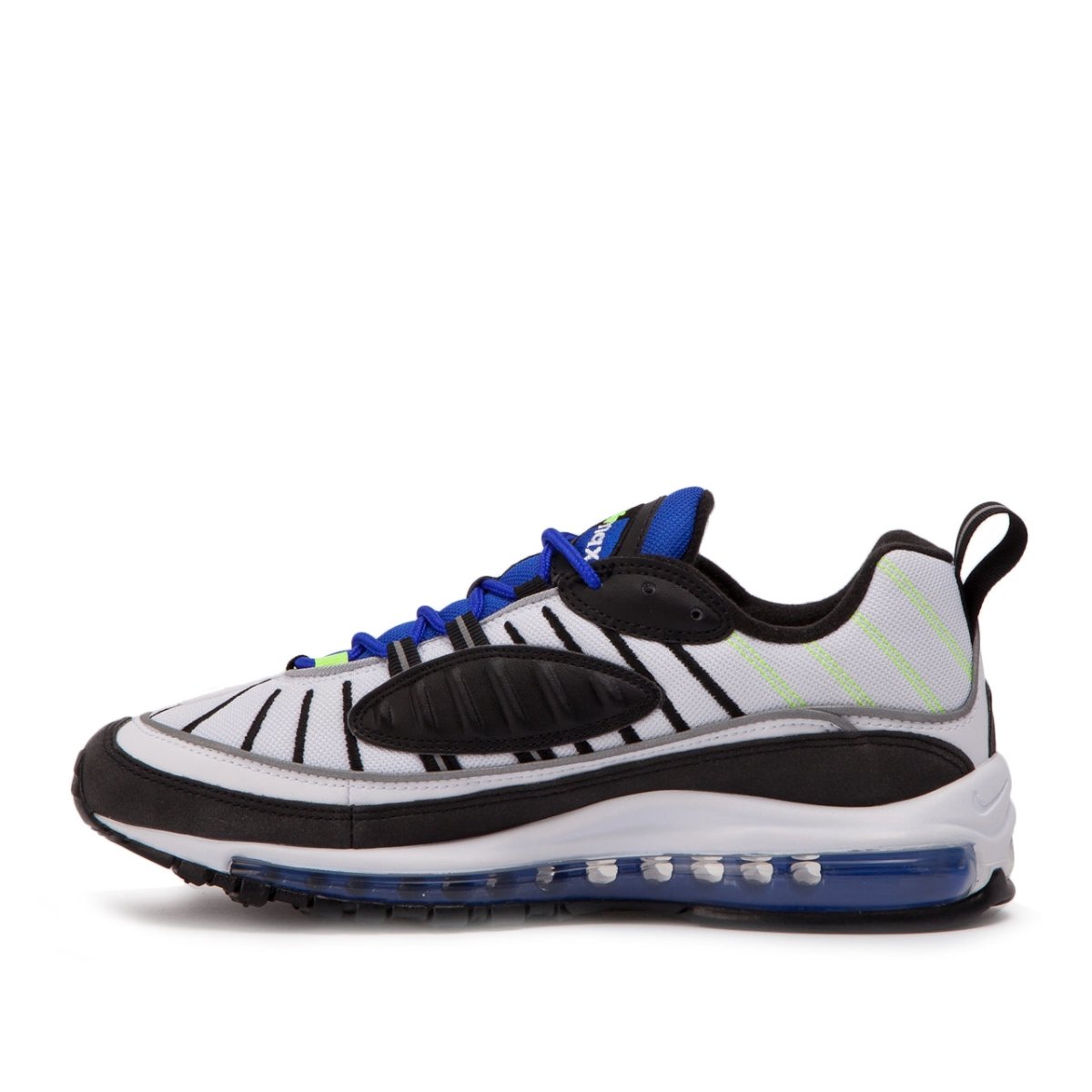 Nike Air Max 98 'Sprite' (Weiß / Schwarz / Blau / Volt)  - Allike Store