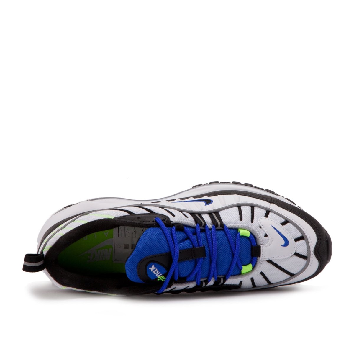 Nike Air Max 98 'Sprite' (Weiß / Schwarz / Blau / Volt)  - Allike Store