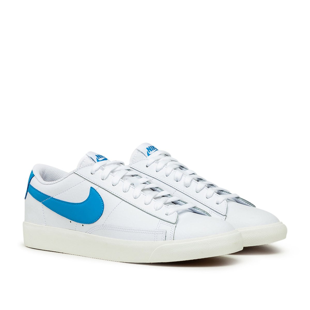 Nike Blazer Low Leather (Weiß / Hellblau) - Allike Store