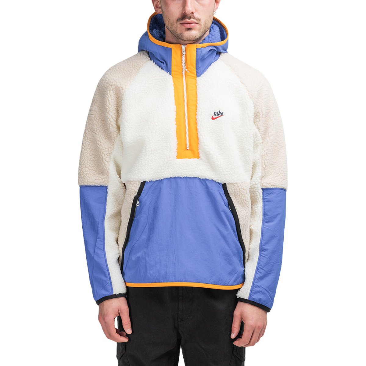 Nike Fleece Anorak (Beige / Blau) - Allike Store
