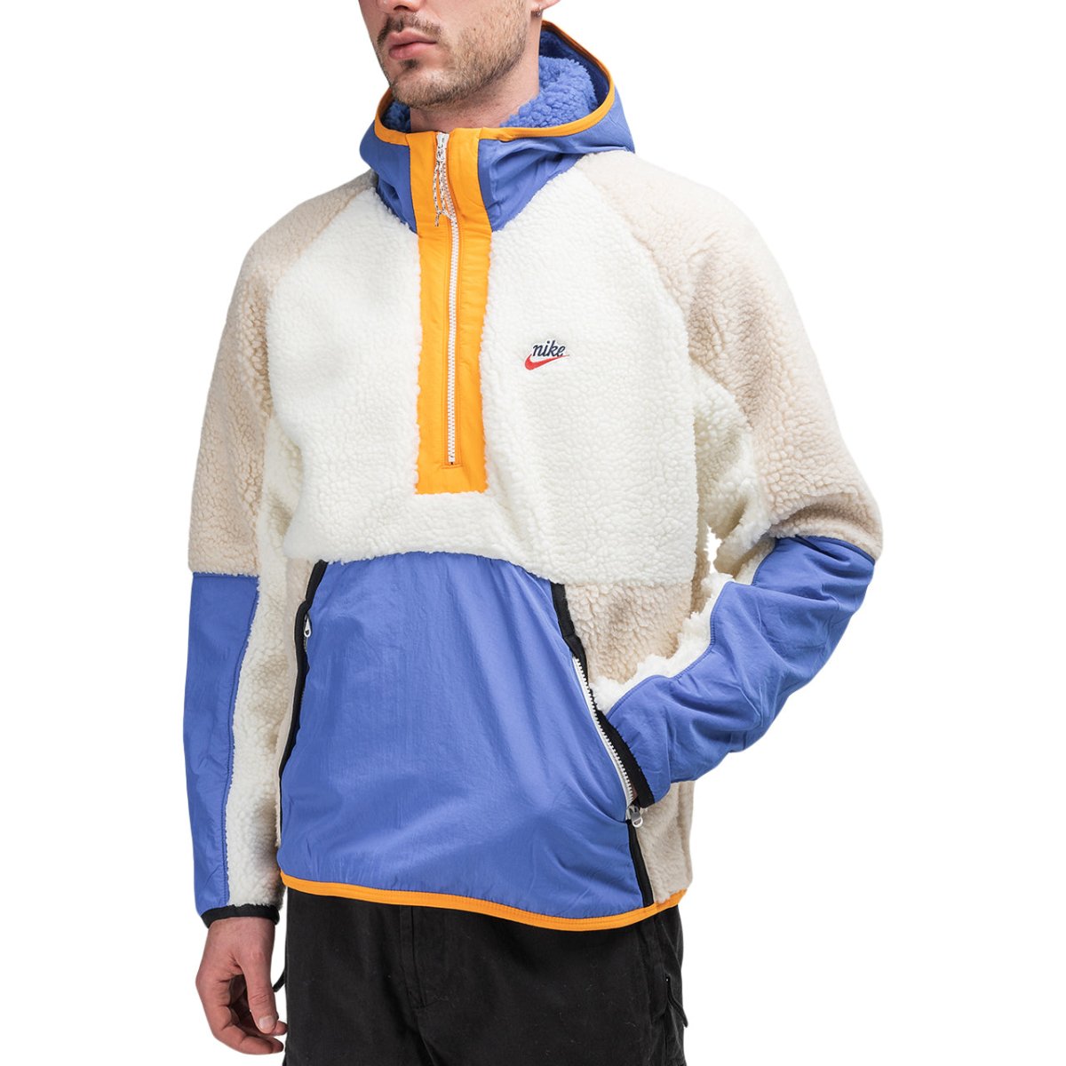 Nike Fleece Anorak (Beige / Blau) - Allike Store