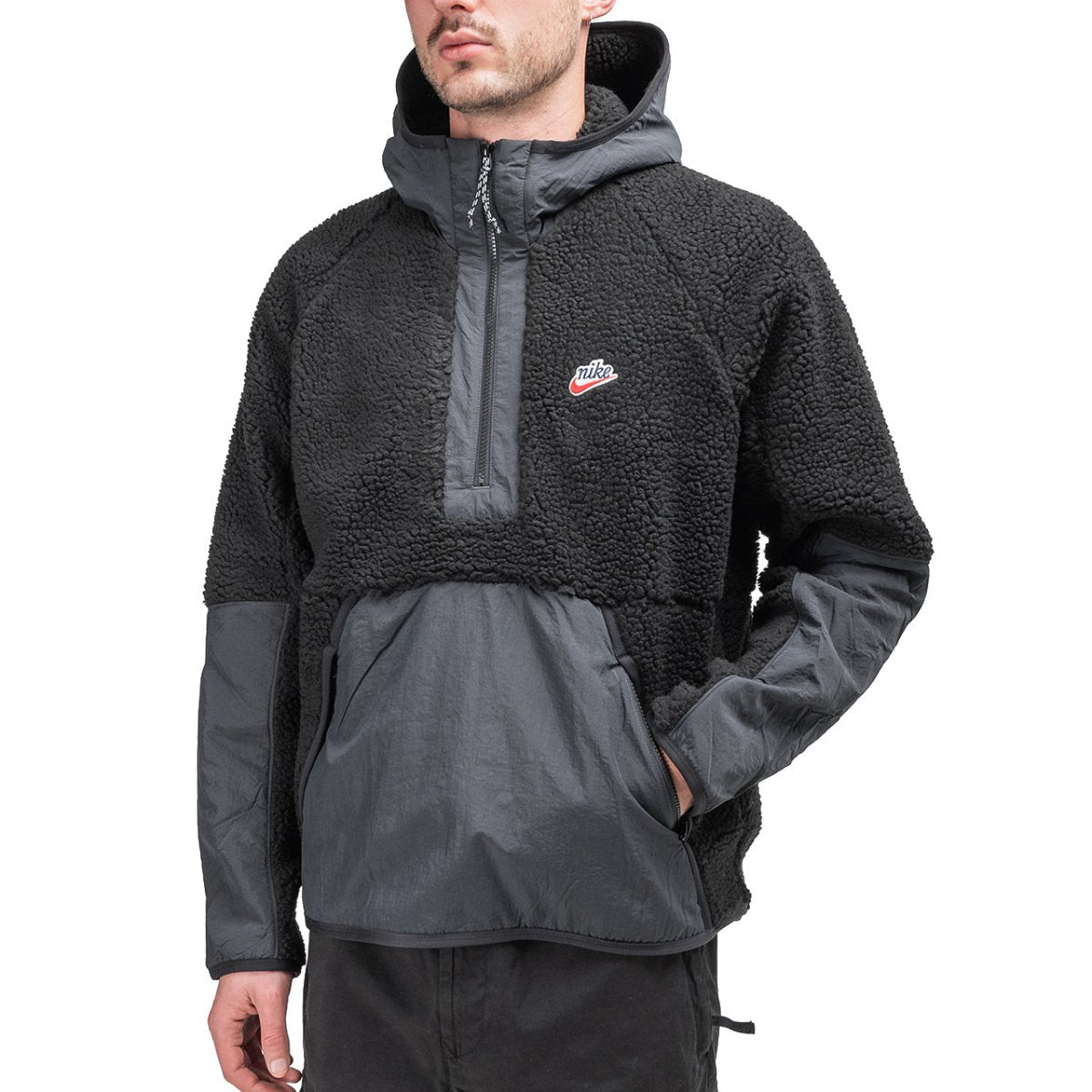 Nike Fleece Anorak (Schwarz) - Allike Store
