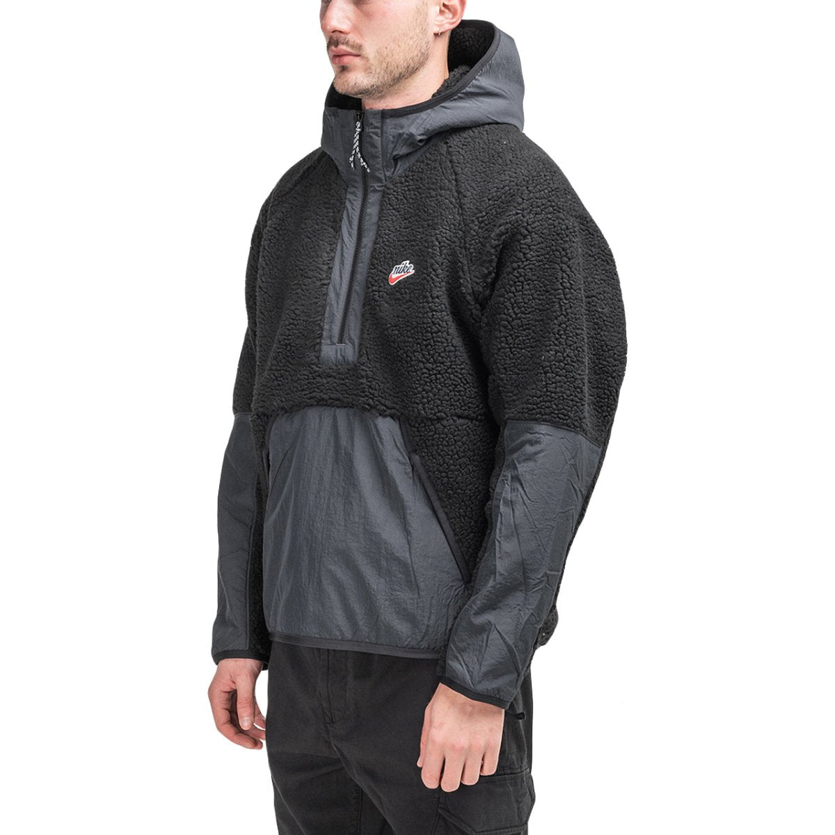 Nike Fleece Anorak (Schwarz) - Allike Store