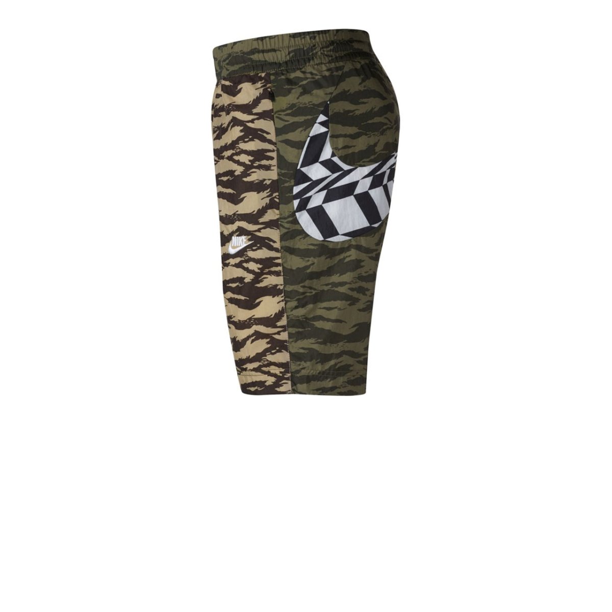 Nike NSW Printed Swoosh Woven Shorts (oliv / weiß) - Allike Store