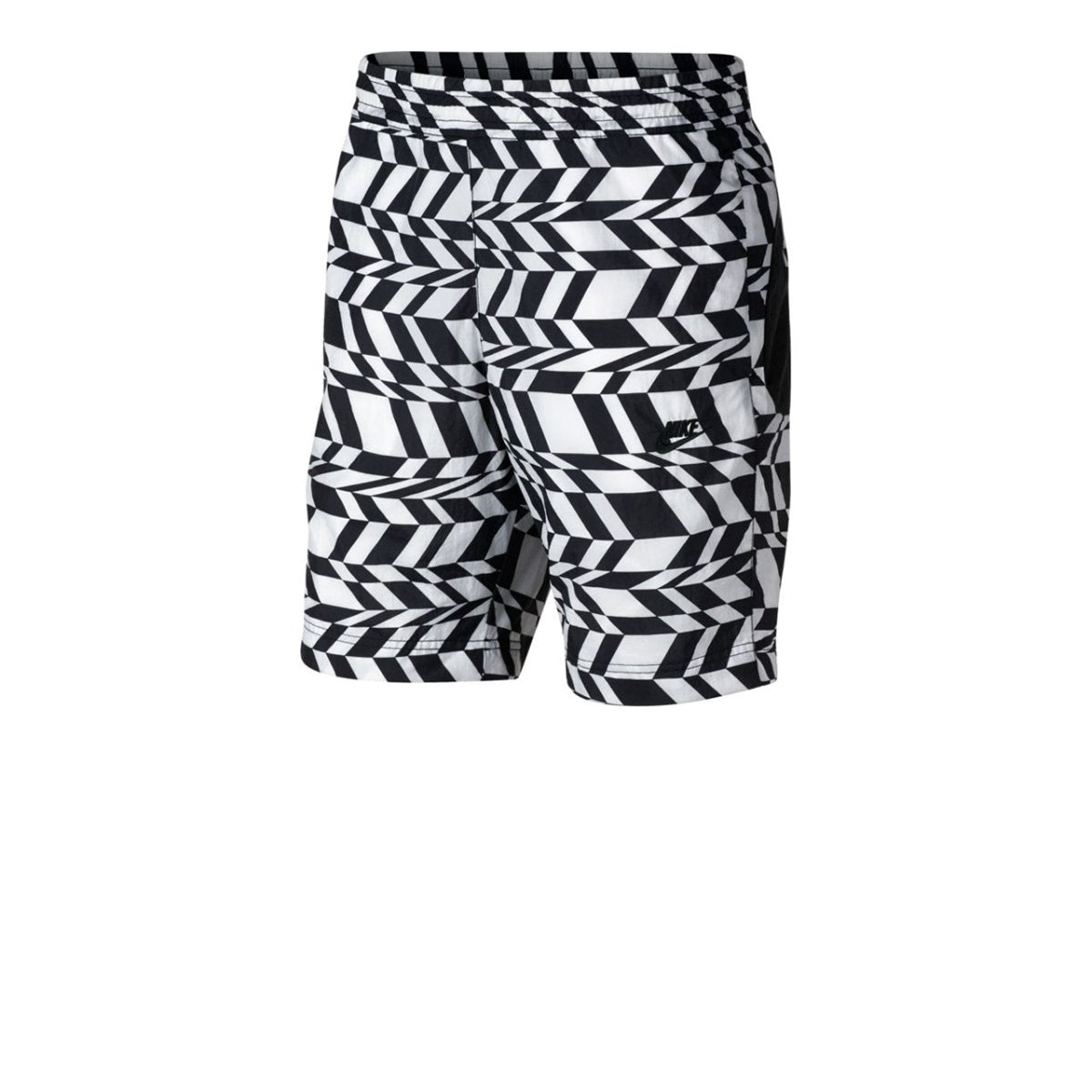 Nike NSW Printed Swoosh Woven Shorts (Weiß / Schwarz) - Allike Store