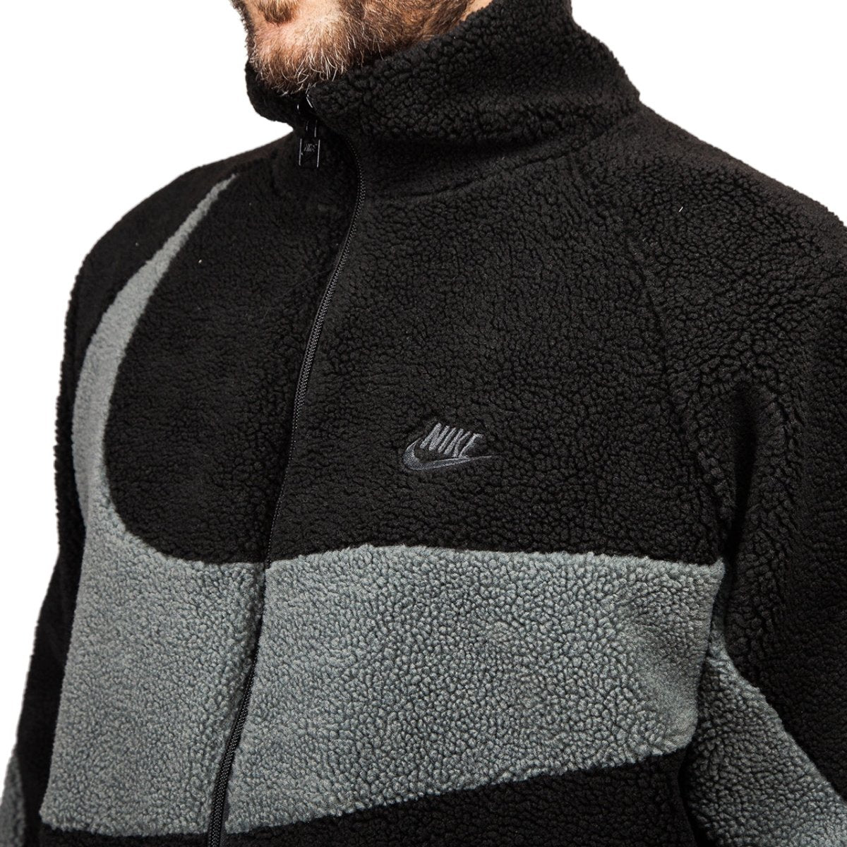 Nike NSW Reversible Swoosh Fullzip Jacket (Schwarz / Grau)  - Allike Store