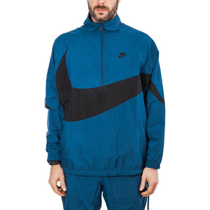 Nike NSW Swoosh Woven Halfzip Jacket (Blau / Schwarz) - Allike Store