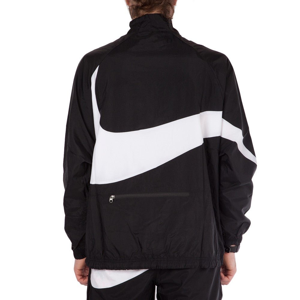 Nike NSW Swoosh Woven Halfzip Jacket (Schwarz / Weiß) - Allike Store