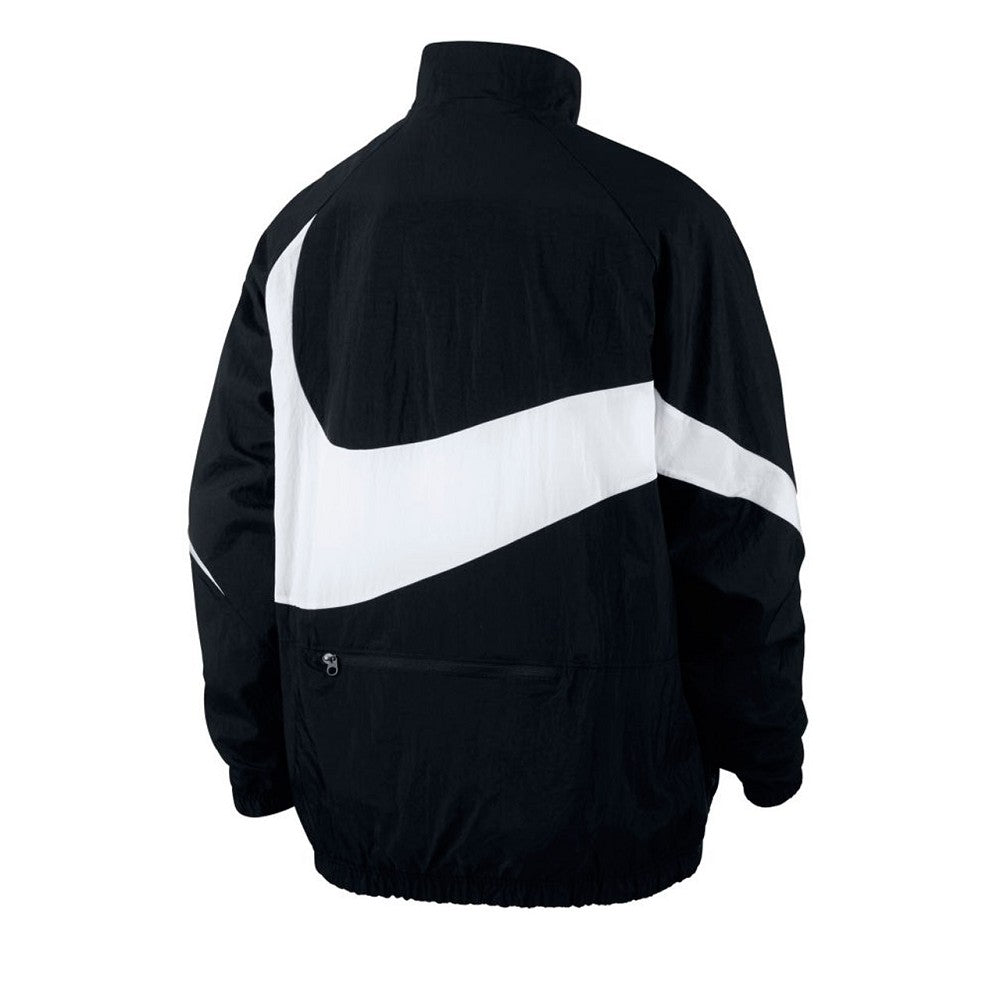 Nike NSW Swoosh Woven Halfzip Jacket (Schwarz / Weiß) - Allike Store