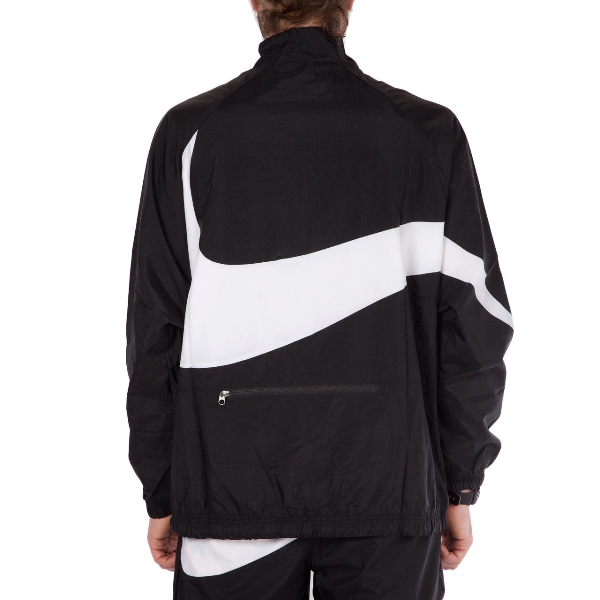 Nike NSW Swoosh Woven Halfzip Jacket (Schwarz / Weiß) - Allike Store