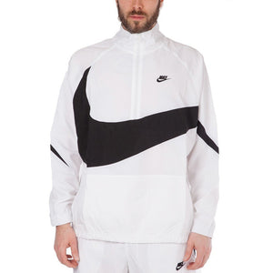 Nike NSW Swoosh Woven Halfzip Jacket (Weiß / Schwarz) - Allike Store