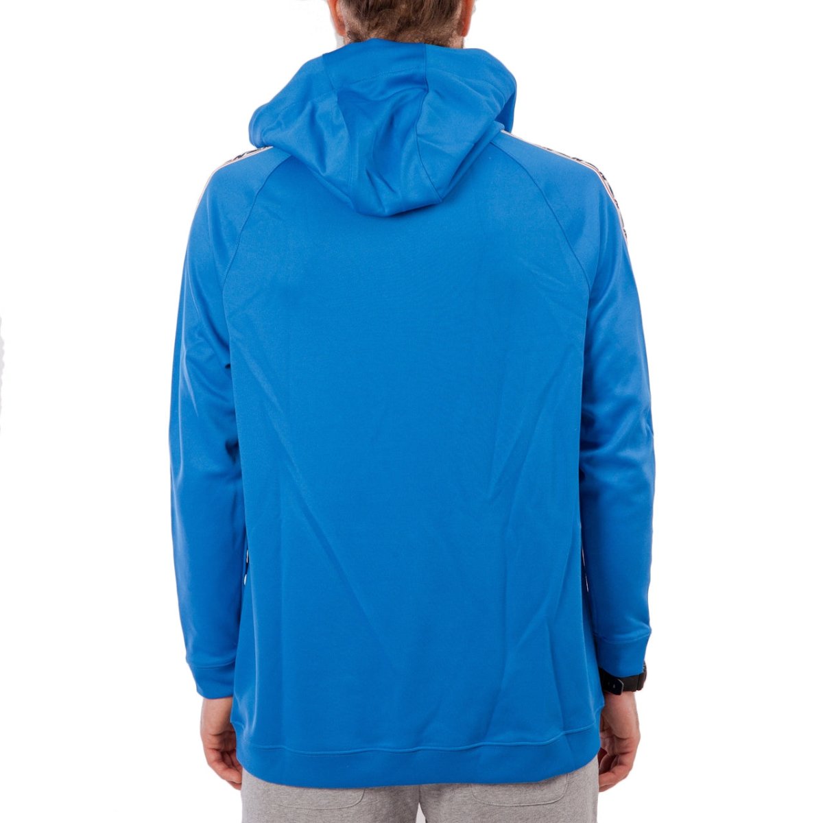 Nike NSW Taped Half Zip Hooded Poly (Blau / Weiß) - Allike Store