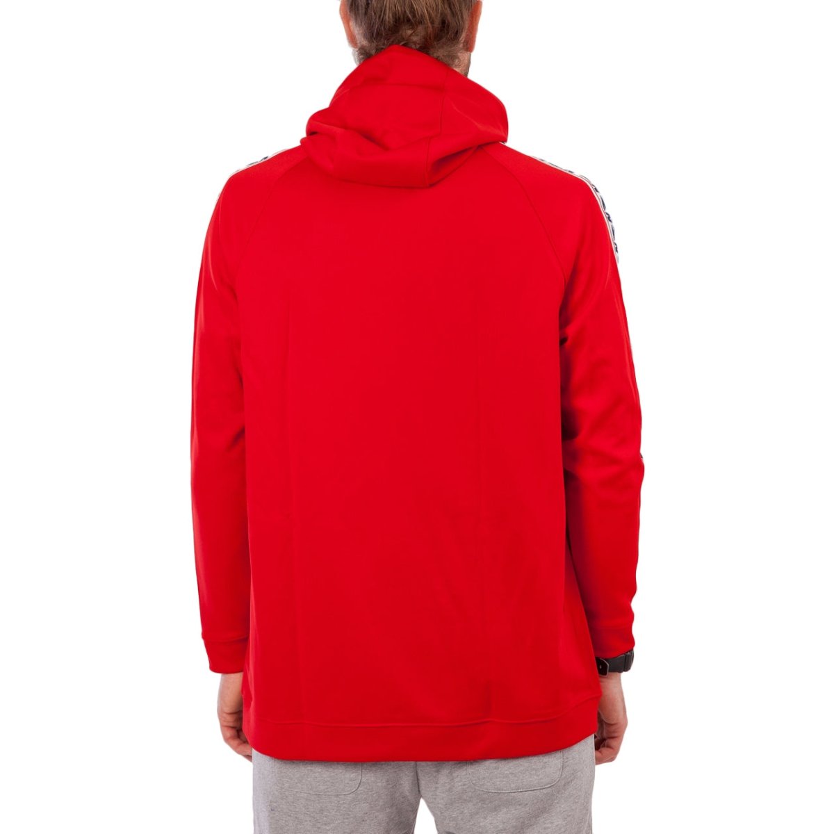 Nike NSW Taped Half Zip Hooded Poly (Rot / Weiß)  - Allike Store